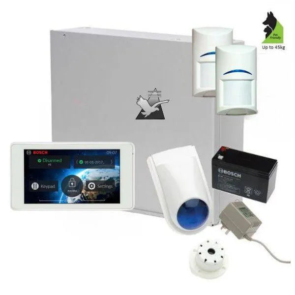 Bosch Solution 2000 Alarm System with 2 x Tritech Detectors+ 5" Touch Screen Code pad