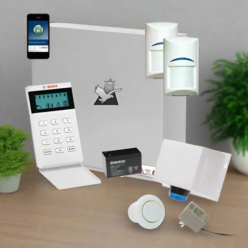Bosch Solution 2000 Security Alarm System with 2 x PIR Detectors+ Icon Code Pad + IP Module