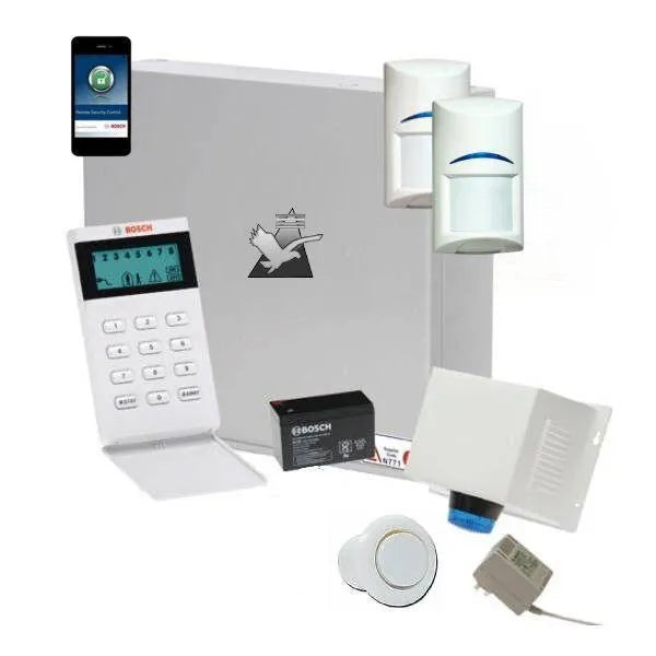 Bosch Solution 2000 Security Alarm System with 2 x Quad Detectors +Icon Code pad+ IP Module