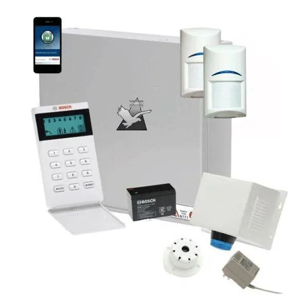 Bosch Solution 2000 Security Alarm System with 2 x Quad Detectors +Icon Code pad+ IP Module