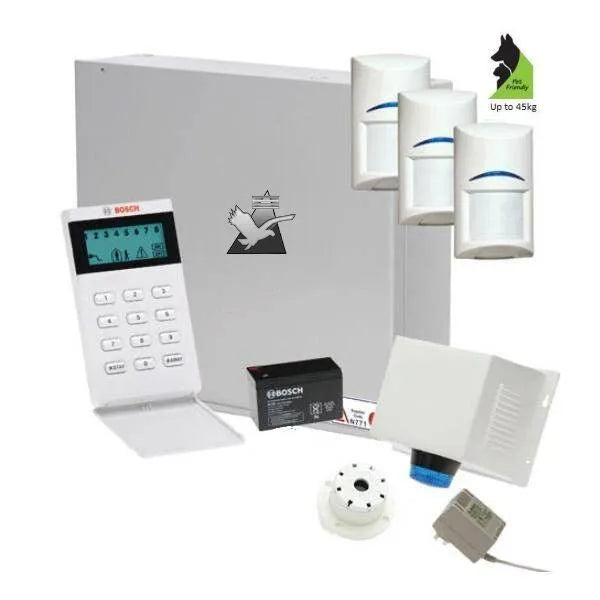 Bosch Solution 2000 Alarm System with 3 x Gen 2 Tritech Detectors+Icon Codepad