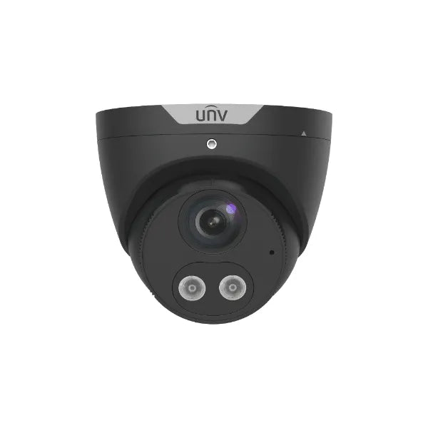 Uniview 8MP Turret Security Camera Fixed Lens,Built-in Mic and Speaker, Black, IPC3618SB-ADF28KMC-I0-BK