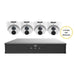 Uniview CCTV Kit, 4 Channel Network Recorder, 4 x 8MP Turret Cameras, UNVP1K48T4BN-4TBWHT