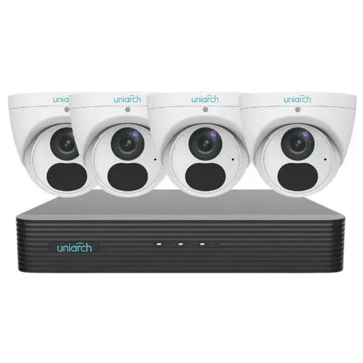 Uniarch 6MP CCTV Kit 8 CH NVR, 4 x Turret Cameras