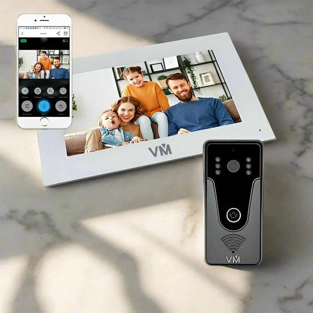 Videoman 4 wire Smartphone Wifi Home Intercom Kit-White