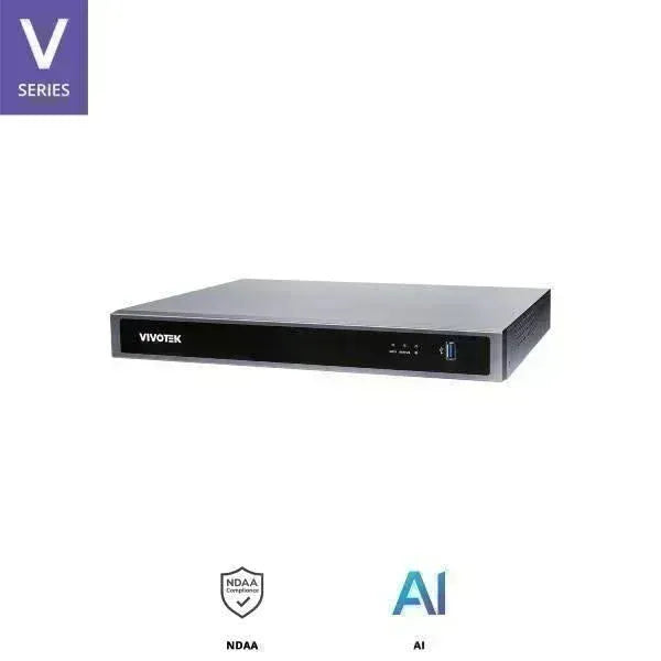 Vivotek AI 5MP Surveillance Kit, 16 Channel Kit, Fixed Dome, Kit-VIVO-AI-5MP16106D