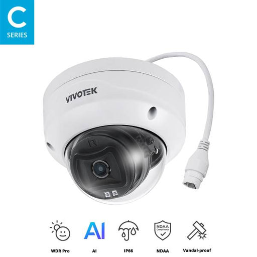 Vivotek Dome Security Camera 5MP Fixed Lens, FD9383-HV 2.8MM