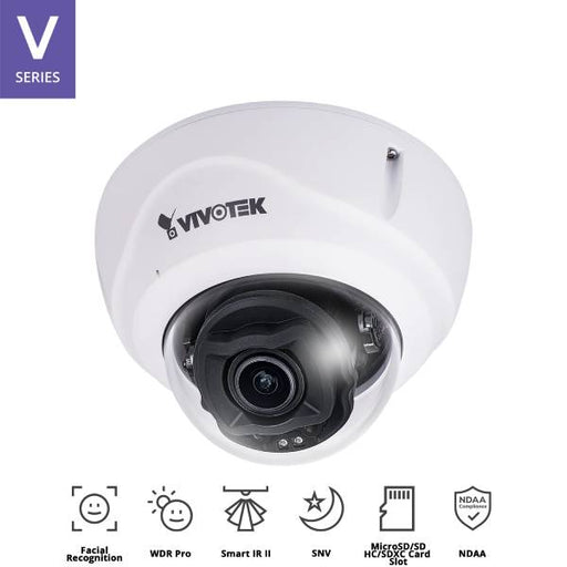 Vivotek Dome Security Camera 5MP Fixed Lens, FD9387-FR-V2