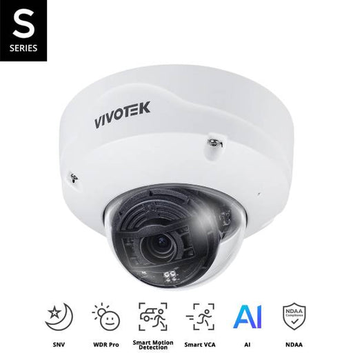 Vivotek Dome Security Camera 8MP, FD9391-EHTV-V2