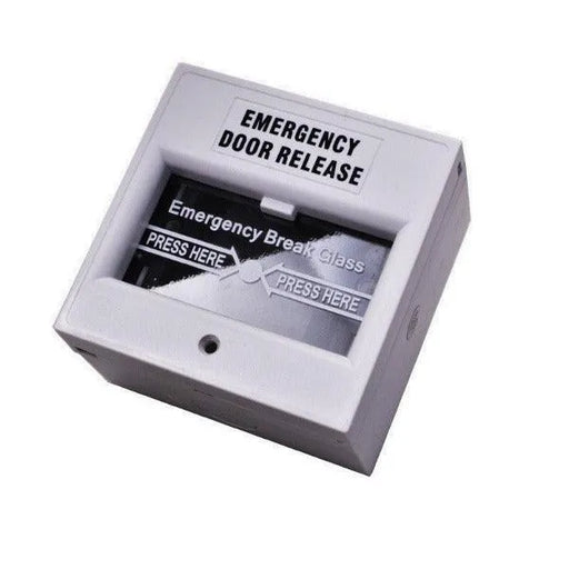 X2 Door Exit Breakglass - White, SPDT, Screw Terminals, X2-EXIT-024