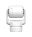 White PTZ security camera on a white background