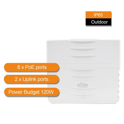 Wi-Tek Outdoor Switch with 8Port PoE+Watchdog, WI-PS210G-O V2-Wi-Tek-CTC Communications