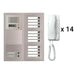 Aiphone GT-14H 14 Apartment Multi Tenant Audio Handset Intercom System Set(GT-1D)