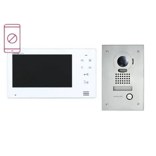Aiphone Intercom Kit 7" Monitor with Flush Mounted Door Station, JO Series