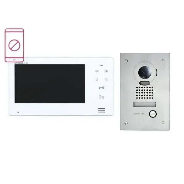 Aiphone Intercom Kit 7" Monitor with Flush Mounted Door Station, JO Series
