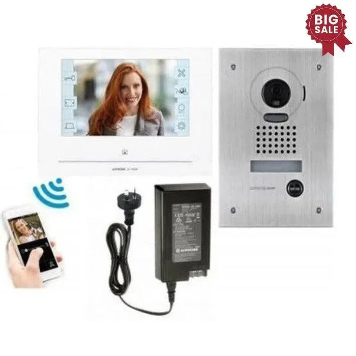 Aiphone JOS-1FW video intercom monitor and stainless-steel door station