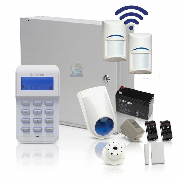 Bosch Solution 3000 Alarm System, Icon Code Pad, Wireless Detector Kit