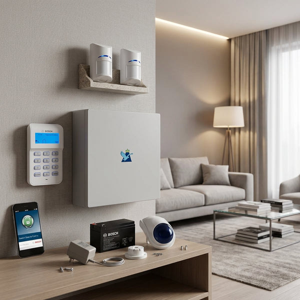 Bosch Solution 2000 Security Alarm System with 2 x Detectors+ Icon Code Pad + IP Module