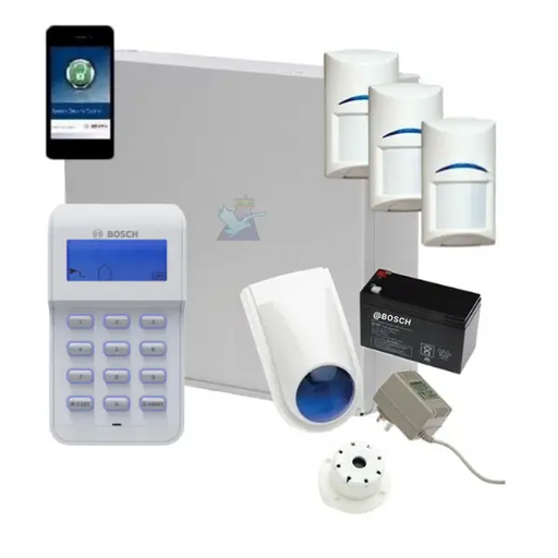 Bosch Solution 3000 Alarm System with 3 x Gen 2 Quad Detectors+ Icon Code pad+ IP Module