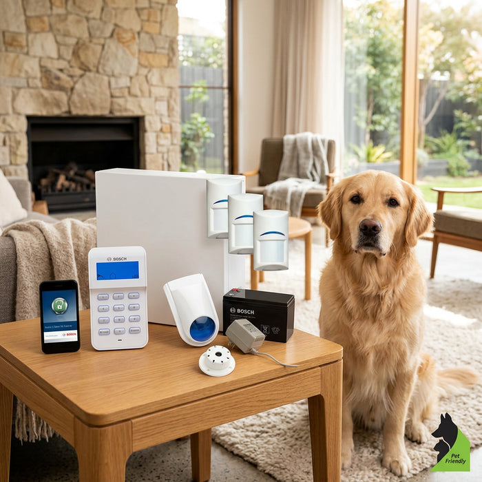 Bosch Solution 3000 Alarm System with 3 x Gen 2 Tritech Detectors+ Icon Code pad+ IP Module