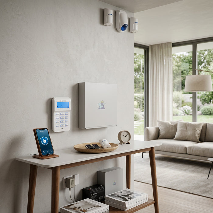 Bosch Solution 3000 Alarm System with 2 x Wireless Detectors+ Icon Code pad + Deluxe Remote Kit+IP Module