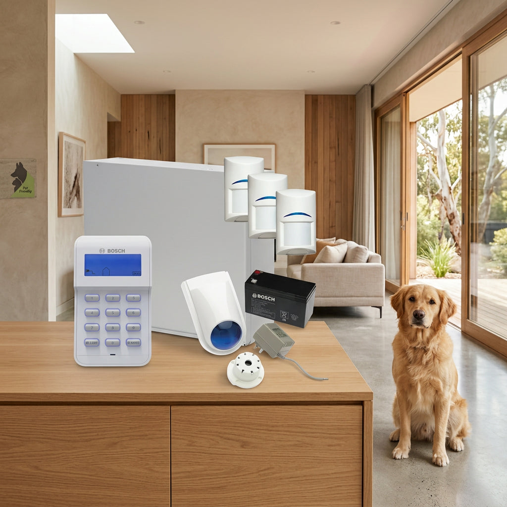 Bosch Solution 2000 Alarm System with 3 x Gen 2 Tritech Detectors+Icon Codepad
