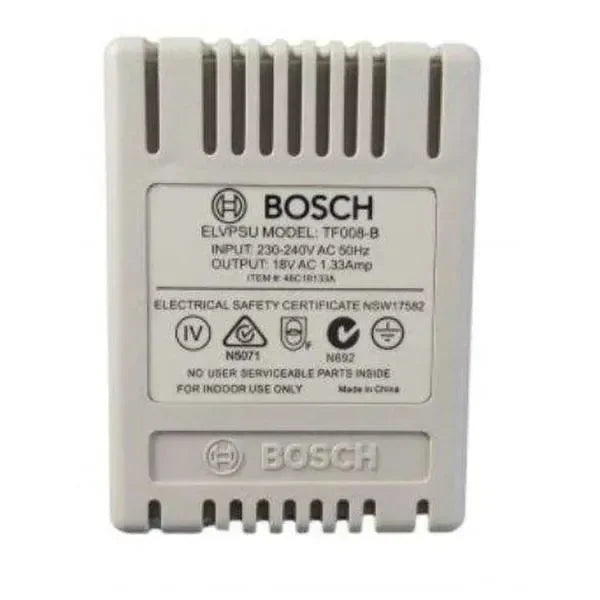 Bosch TF008-B 18VAC 1.33A three-wire alarm transformer plug pack