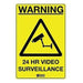 CCTV Warning Sign Large Yellow 290 x 390 mm