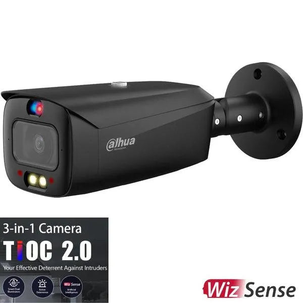 Dahua 5MP Tioc 2.0 Active Deterrence Bullet Fixed Camera Black, DH-IPC-HFW3549T1P-AS-PV-S3-BLK