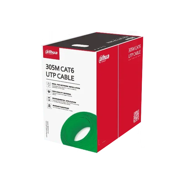 Dahua CAT6 Cable 305M Green Color, DH-PFM920I-6UN-CG (Green)