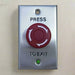 SMART 7030R Press to Exit Button Big Mushroom Red Twist to Reset Button, Stainless Steel Plate