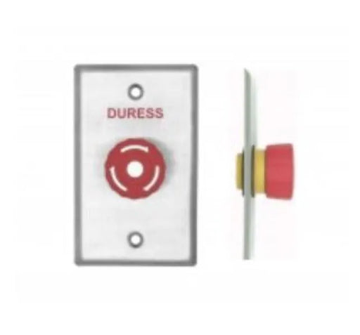 Smart WEL2250DURESS Slim Duress Button, Big Mushroom Red Twist to Reset, Stainless Steel Plate, IP65