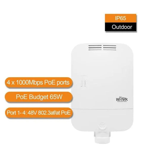 Wi-Tek 4GE(PoE)+1GE+1SFP Gigabit Outdoor PoE Switch, WI-PS306GF-O