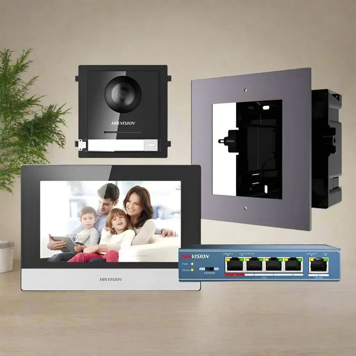 Hikvision DS-KIS602-Flush IP Video Intercom Kit with Flush Mount Door Station