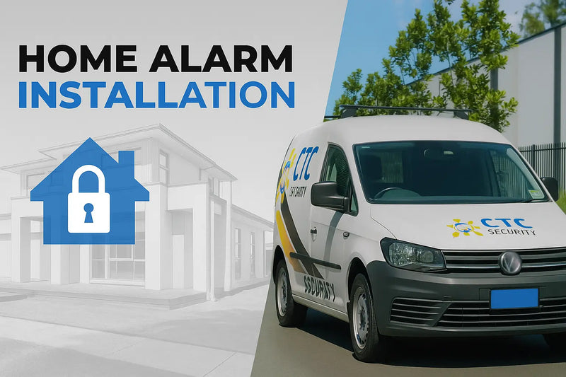 CTC Security van with home alarm installation text and graphic