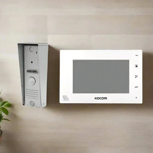 Kocom Video Intercom Kit, 2 Wire, KOCKCVD372(W/B)D1+KCMC11D1