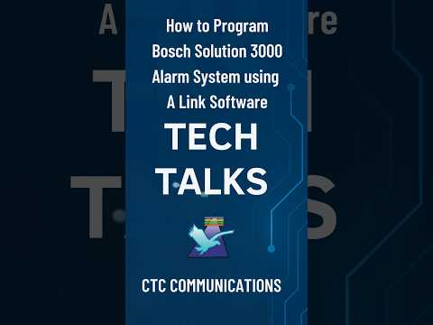 How to Program Bosch Solution 3000 Alarm System using A Link Software