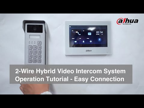 2-Wire Hybrid Video Intercom System Operation Tutorial - Dahua 5E Easy Connection