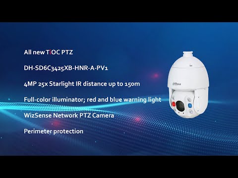Dahua 4MP 25x Starlight IR WizSense Network PTZ Camera, DH-SD6C3425XB1-HNR-A-PV1