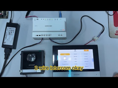 Hikvision DS-KIS702Y-P 2 Wire Video Intercom Kit wiring set up