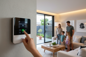 alarm being activated in a home