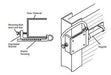 Sentrol 2302A-L Curtain door overhead contact with stainless steel armored cable