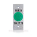 Smart ARLSWP-25G Press to Exit Illuminated Green Mushroom Button on Flat Slim/Mullion Stainless Steel Plate