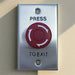 Smart ARLSWP-23R Twist-to-Release Button Red Mushroom Head on Curved Edge Standard Stainless Steel Plate