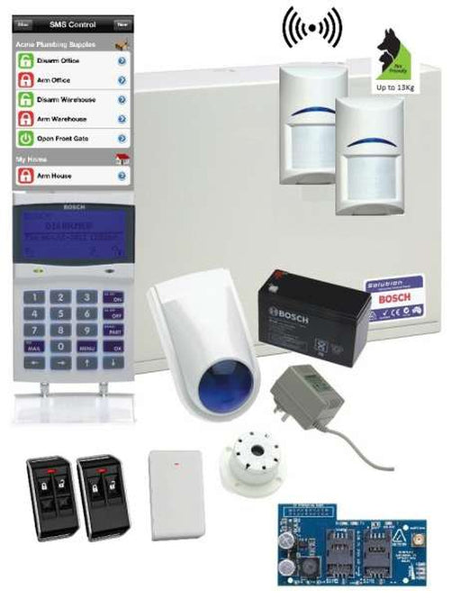 Bosch Solution 6000 Alarm System GSM Kit with 2 x Wireless Detectors+ Remote Controls-Bosch-CTC Communications
