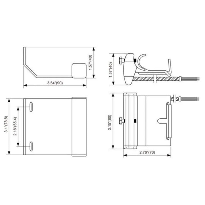 TANE‑66WG Commercial Track Mount Overhead Door Magnetic Reed Switch