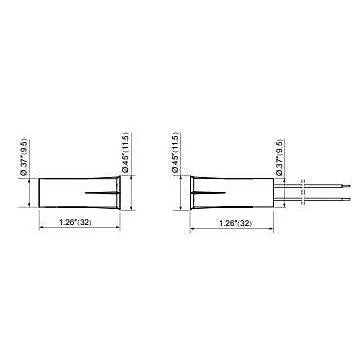 TANE TAP‑10‑WH Recessed Magnetic Reed Switch, White Plastic, 1x N/C Output