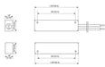 TANE 45-WH Ultra Mini Surface Mount Magnetic Reed Switch, White Plastic, ~32 mm Gap, Normally Closed Output,
