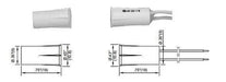 TANE STB‑11B‑WH Stubby Recessed Magnetic Reed Switch, White Plastic, Mini Recessed Contact, Normally Open Output, 12.5 mm Gap, 9 mm hole size