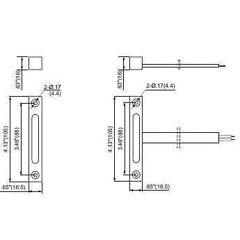 TANE SM‑20‑WG‑WH Surface Mount Wide‑Gap Magnetic Reed Switch, White ABS Housing, 50 mm Gap